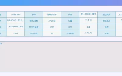 「2024/10/20」哈希分分彩单日赢12072投注记录(附200中19800记录)